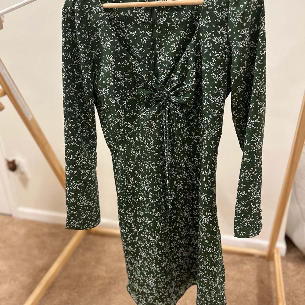 Floral Green Dress
